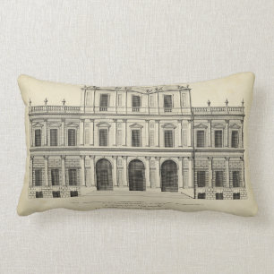 Theatrical Style Façade by Colen Campbell Lumbar Cushion