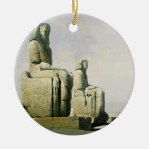 Thebes, December 4th 1838, detail of the colossi o Ceramic Ornament