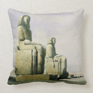 Thebes, December 4th 1838, detail of the colossi o Cushion