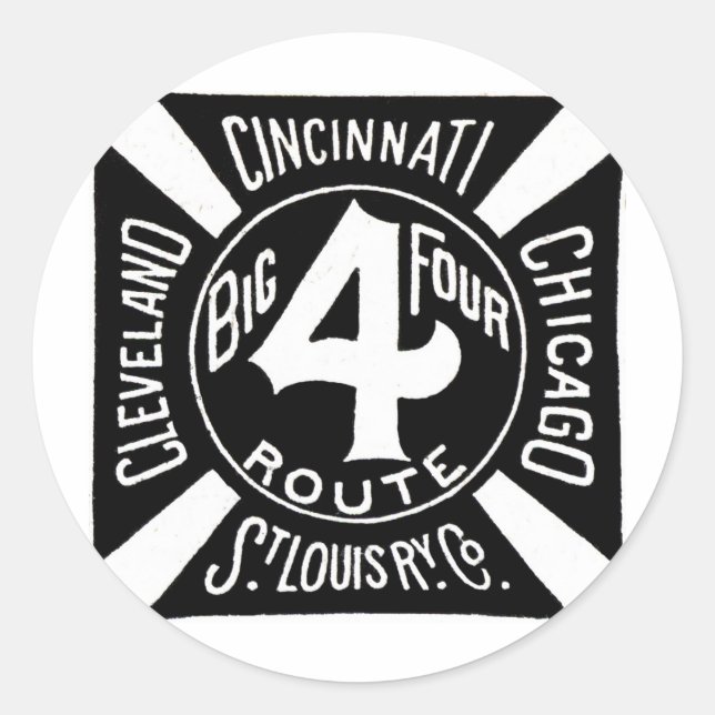 THEBIGFOURLOGO CLASSIC ROUND STICKER (Front)