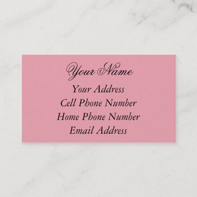 TheColorWheel Light Pink 2 Standard Business Card (Front)