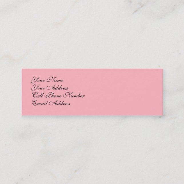TheColorWheel Light Pink Skinny Profile Card (Front)