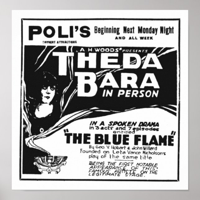 Theda Bara 1920 poster personal appearance (Front)