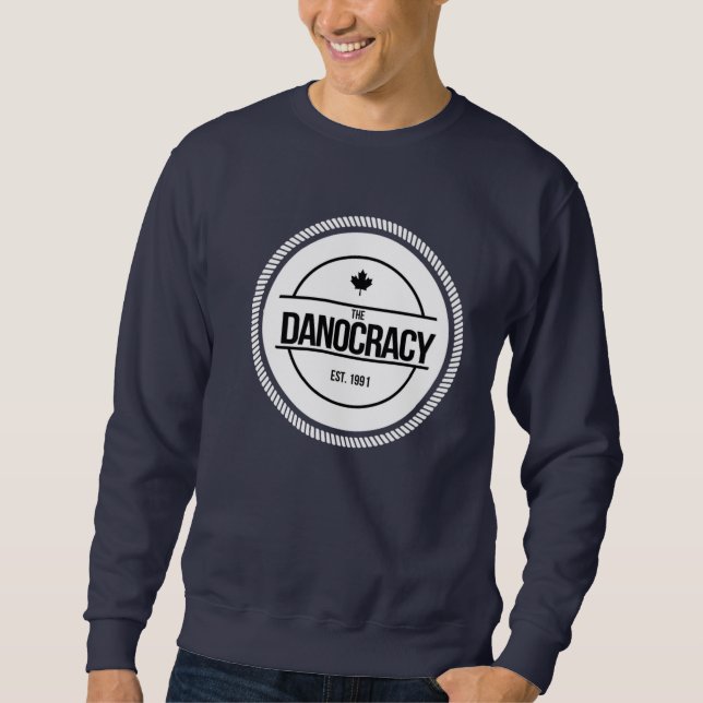TheDanocracy Navy Crew Neck Pullover Sweatshirts (Front)