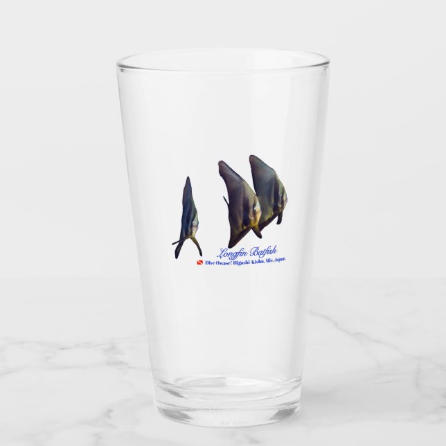 Thee Cute Longfin Batfish Glass (Front)