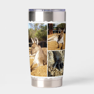 Thee Kangaroo Picture Collage, Insulated Tumbler