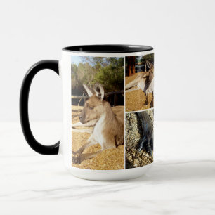 Thee Kangaroo Picture Collage, Mug