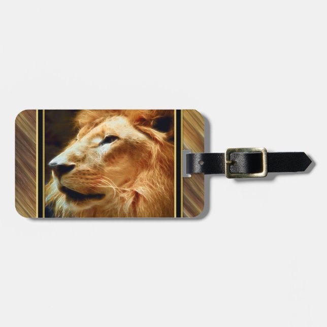 Thee Majestic Lion Luggage Tag (Front Horizontal)