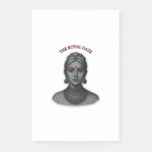 Thee Royal Gaze - Indian Queen Line Art Post-it Notes