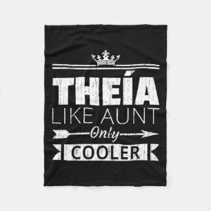 Theia cooler funny greek aunt mother's day fleece blanket