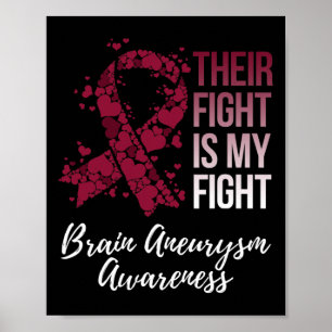 Their Fight Is My Fight Brain Aneurysm Awareness Poster