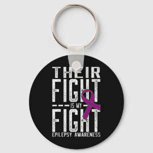 Their Fight Is My Fight Epilepsy Awareness Key Ring