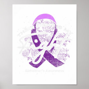 Their Fight Is My Fight Purple Ribbon Heimerheimer Poster