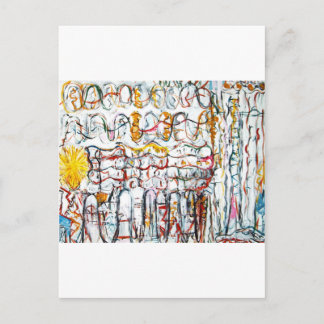 Their Second Sun (abstract graffiti expressionism) Postcard