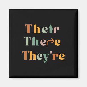 Their There They're Funny English Teacher Gramma P Magnet