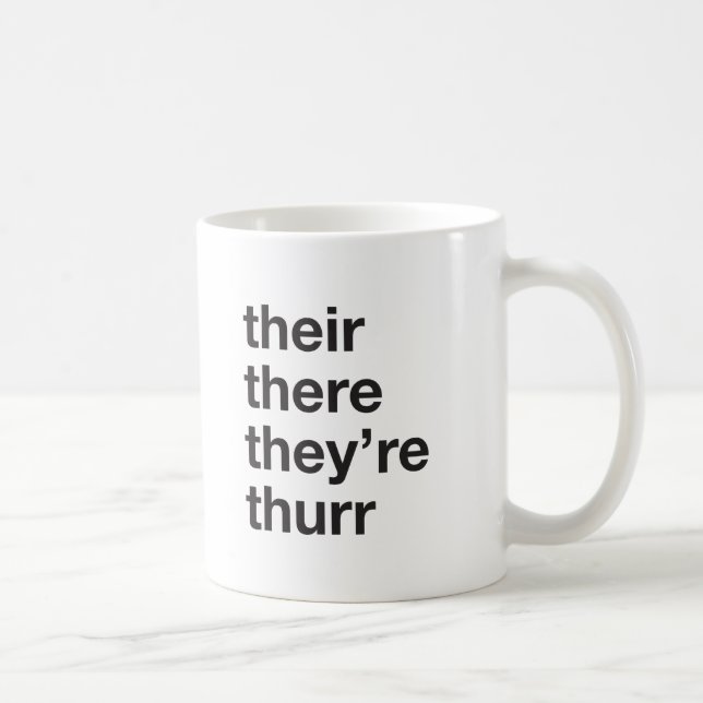 their there they're thurr coffee mug (Right)