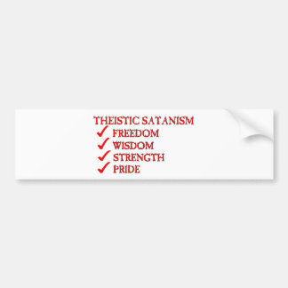Theistic Satanism/Luciferianism Devotion Bumper Sticker
