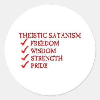 Theistic Satanism/Luciferianism Devotion Classic Round Sticker
