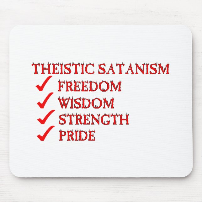 Theistic Satanism/Luciferianism Devotion Mouse Pad (Front)