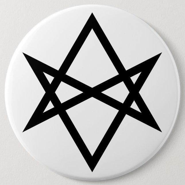 Thelemite Unicursal Hexagram 6 Cm Round Badge (Front)