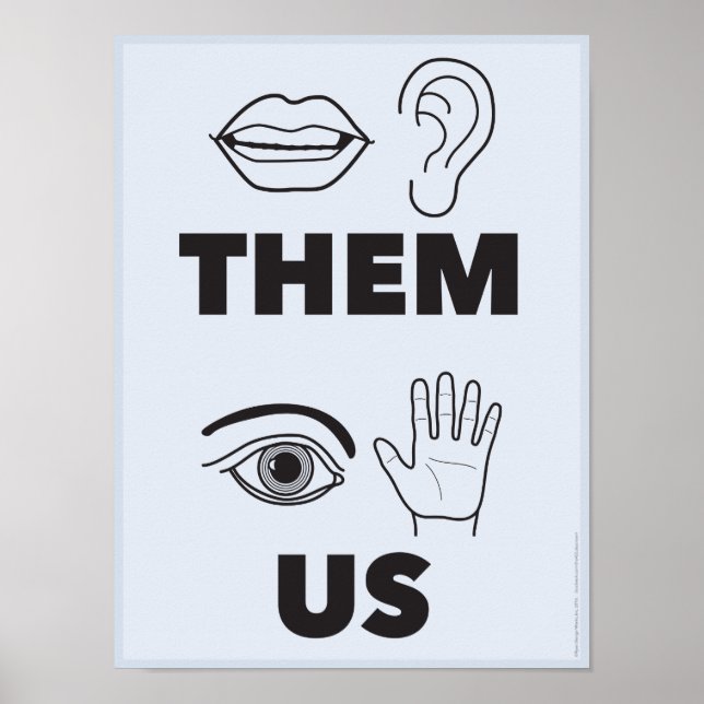 Them. Us. an ASL classroom poster (Front)
