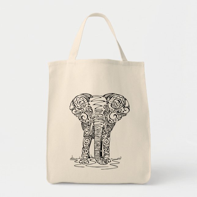 ‘Thembo’ Elephant Design  Tote Bag (Front)