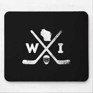 Theme Team State Of Wisconsin Hockey Mouse Pad