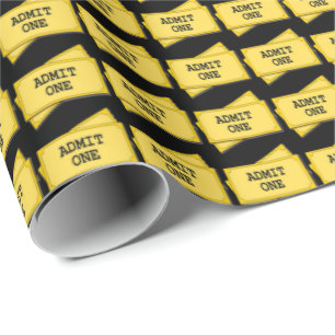 Themed Movie tocket pattern wrapping paper