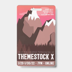 Themestock X "Backstage Pass" Badge ID Badge