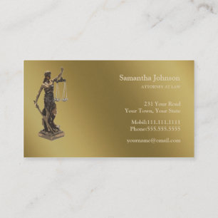 Themis Attorney At Law Golden Business Card