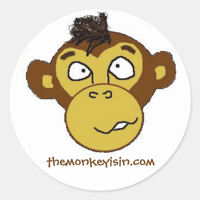themonkeyisin.com Sticker (Front)