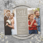 Then And Now 2 Photo 30th Wedding Anniversary Invitation<br><div class="desc">An elegant 30th wedding anniversary invitation,  featuring 2 special photos and stylish typography. Designed by Thisisnotme©</div>