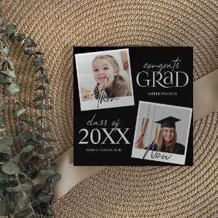 Then And Now 2 Photo Graduation Announcement