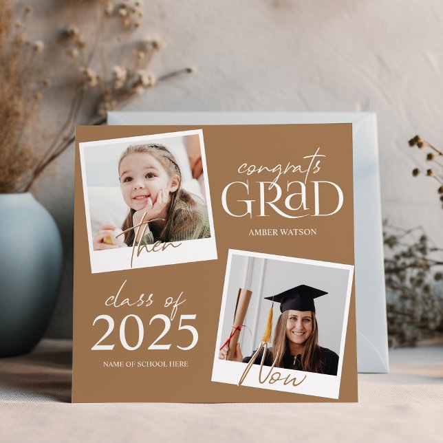 Then And Now | 2 Photo Graduation Announcement (Creator Uploaded)
