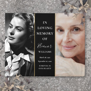 Then And Now 2 Photo Memorial Funeral Guest Book