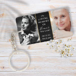 Then And Now 2 Photo Memorial In Loving Memory Key Ring<br><div class="desc">An elegant funeral memorial celebration of life keychain keepsake featuring 2 special photos. Designed by Thisisnotme©</div>