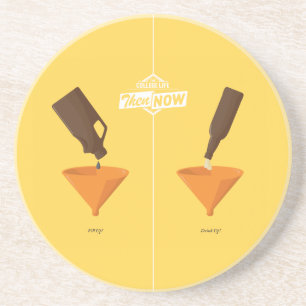 Then And Now: Beer Pong Coaster