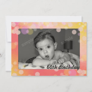 Then and Now Older Woman Photo Birthday Invitation