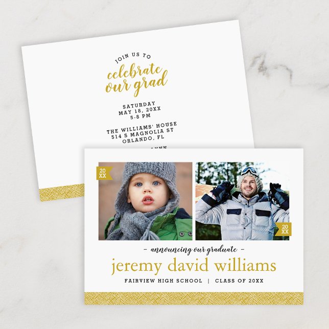 Then and Now Photo Graduation Invitation (Creator Uploaded)