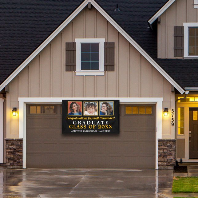 Then and Now School Colors Graduation Banner (Creator Uploaded)