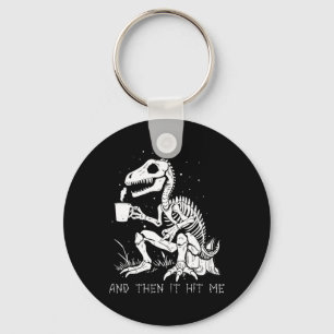 Then It Hit Me Skeleton Halloween Costume Key Ring