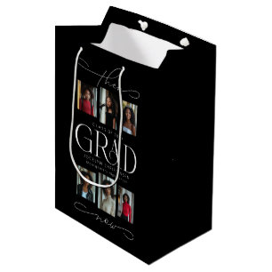 Then & Now Grad Photo Collage Graduation Medium Gift Bag