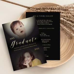 Then & Now Modern 2 Photos Graduation