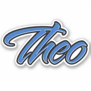 Theo Name blue sticker Sticker Sticker Stickerset