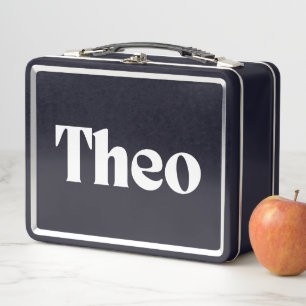 Theo Name Personalised  Metal Lunch Box