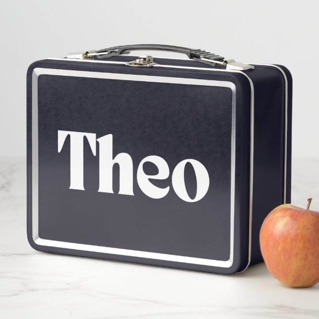 Theo Name Personalised  Metal Lunch Box (In Situ)