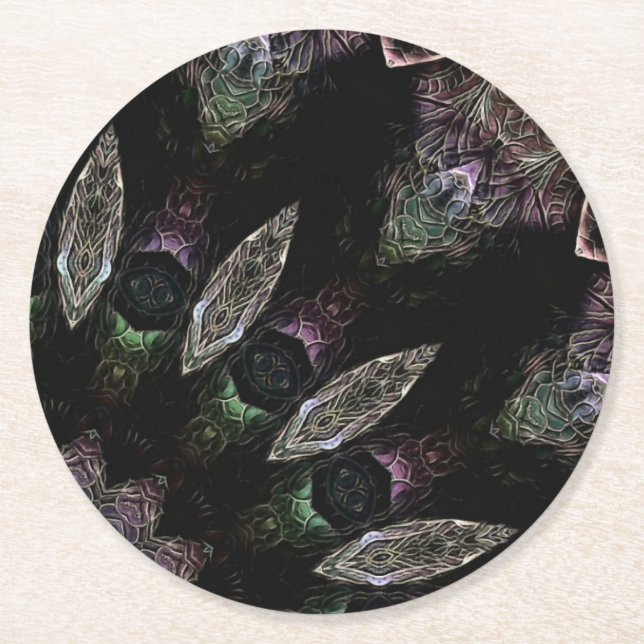 Theo  round paper coaster (Front)