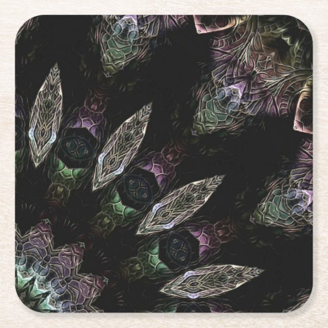 Theo Square Paper Coaster (Front)