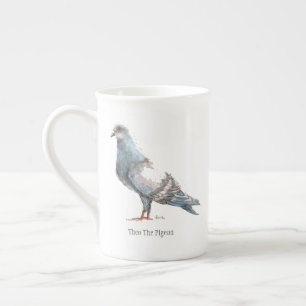 'Theo The Pigeon' Bone China Tea Cup