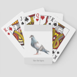 'Theo The Pigeon' Playing Cards